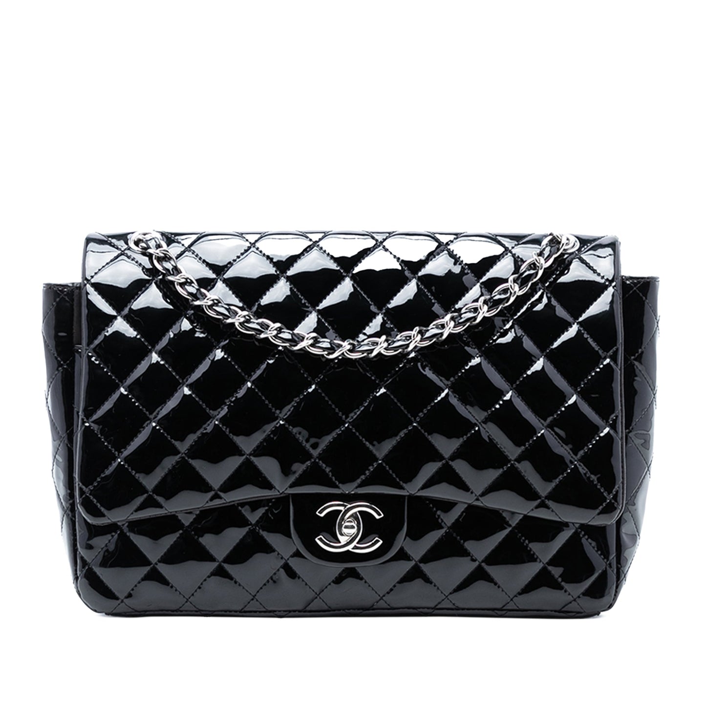 Chanel Maxi Classic Patent Double Flap