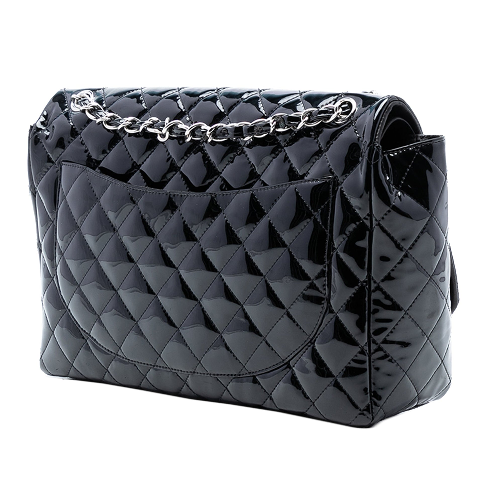 Chanel Maxi Classic Patent Double Flap