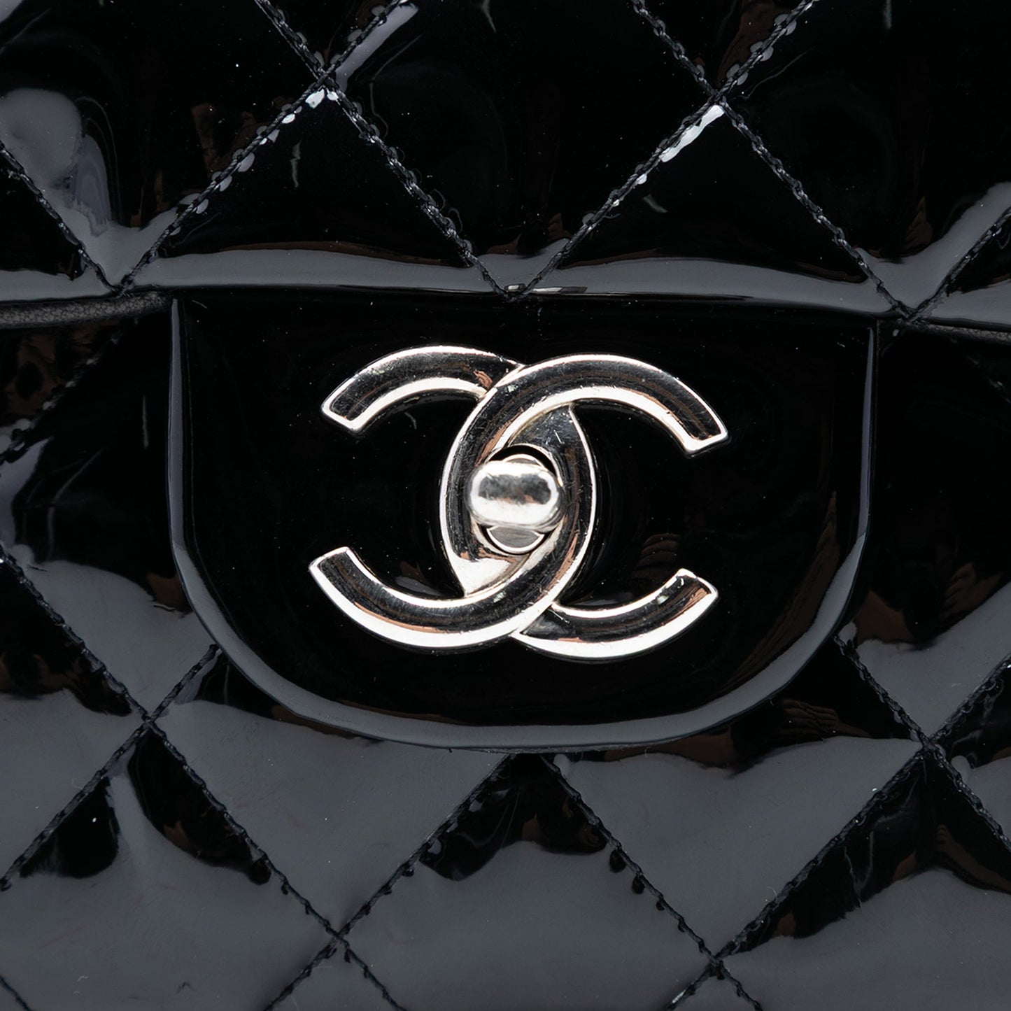 Chanel Maxi Classic Patent Double Flap