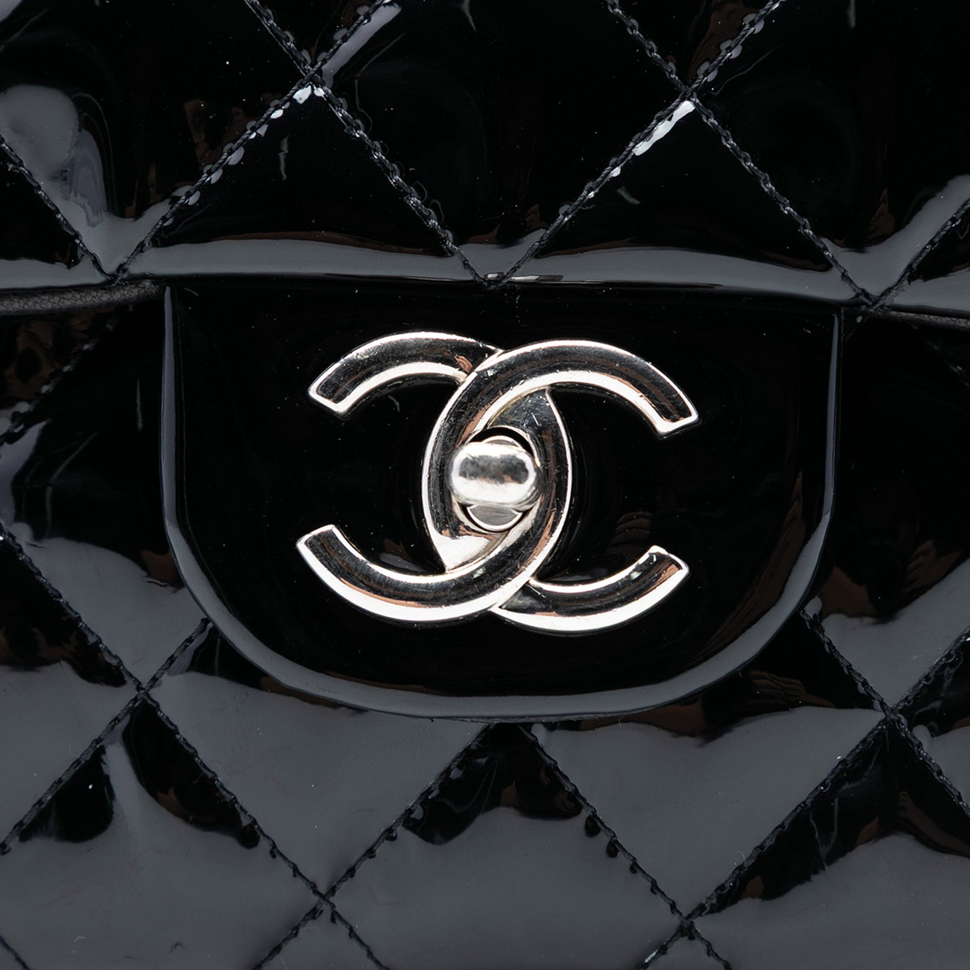 Chanel Maxi Classic Patent Double Flap