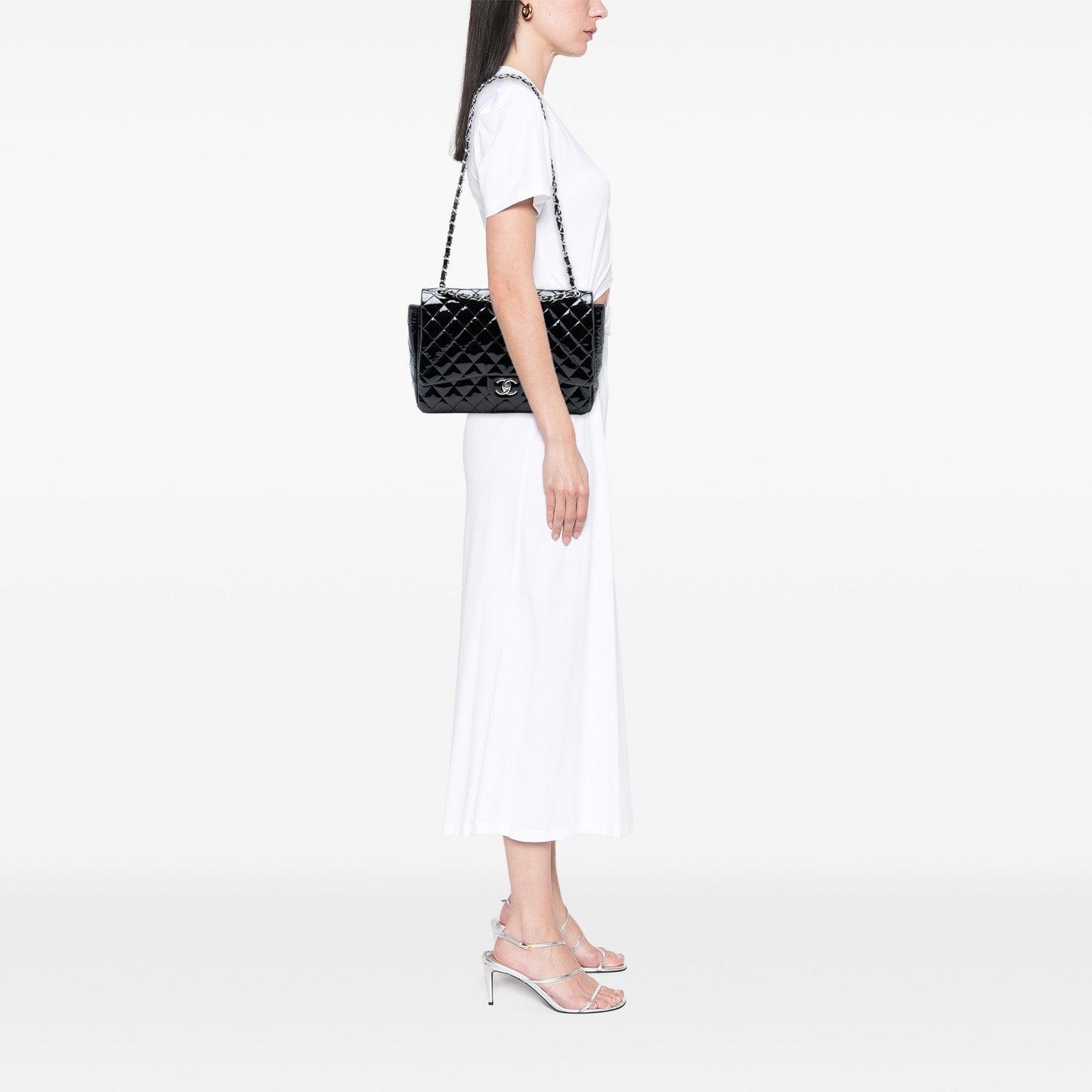 Chanel Maxi Classic Patent Double Flap