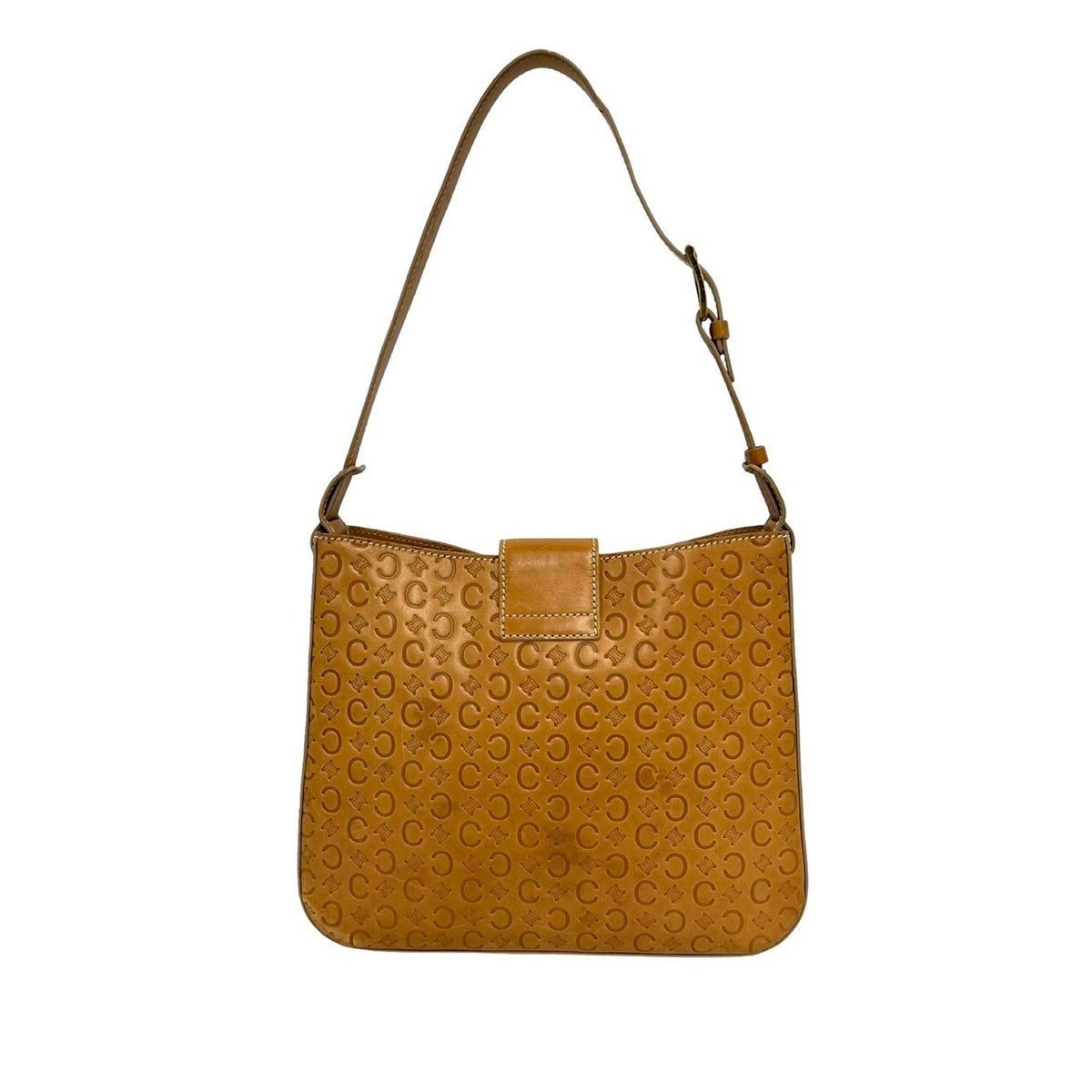 Celine CELINE C Macadam Blazon Triomphe Shoulder Bag leather Brown 41460