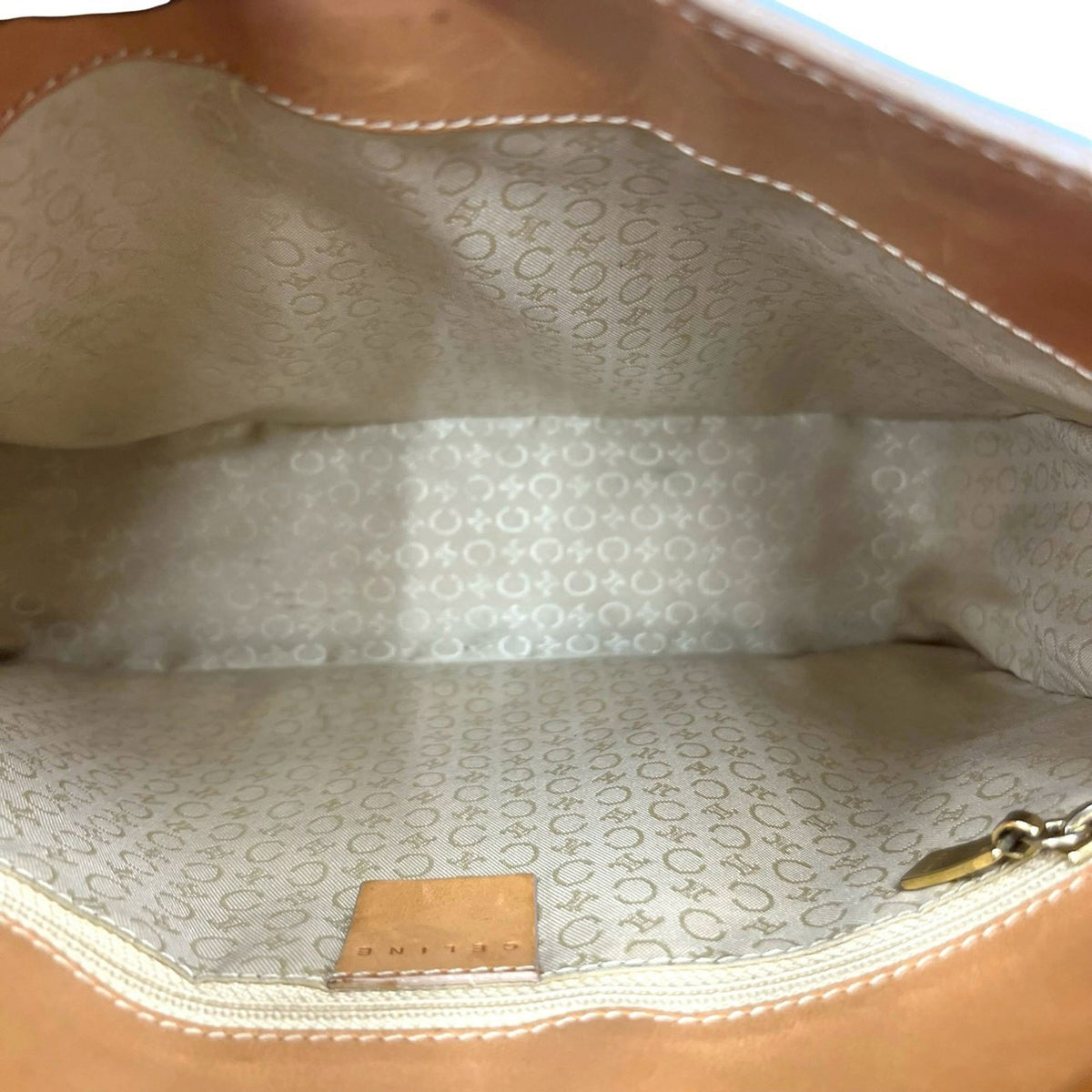Celine CELINE C Macadam Blazon Triomphe Shoulder Bag leather Brown 41460