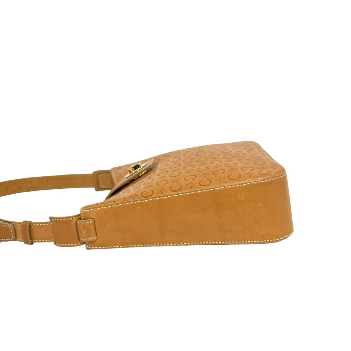 Celine CELINE C Macadam Blazon Triomphe Shoulder Bag leather Brown 41460