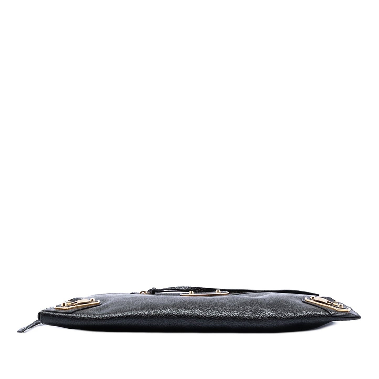 Balenciaga Medium Goatskin Motocross Classic Metallic Edge Clutch