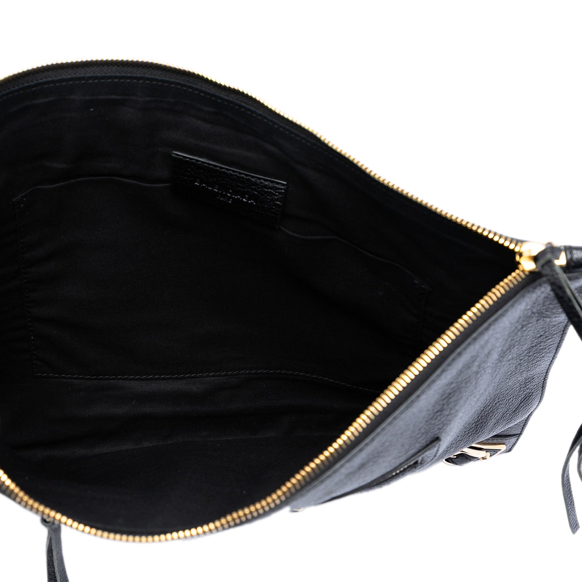 Balenciaga Medium Goatskin Motocross Classic Metallic Edge Clutch