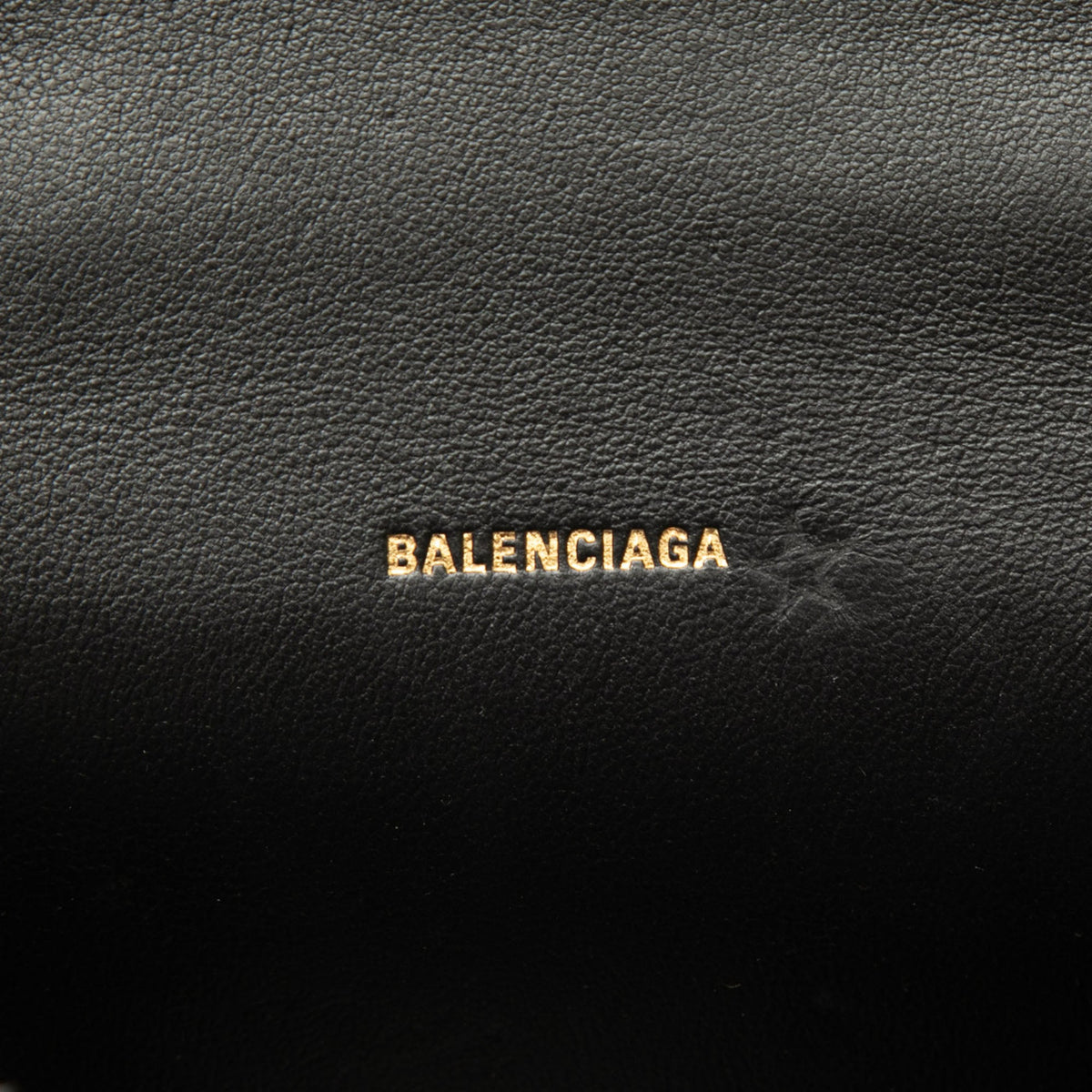 Balenciaga Suede Allover Logo Strass Hourglass Top Handle Bag XS — Black