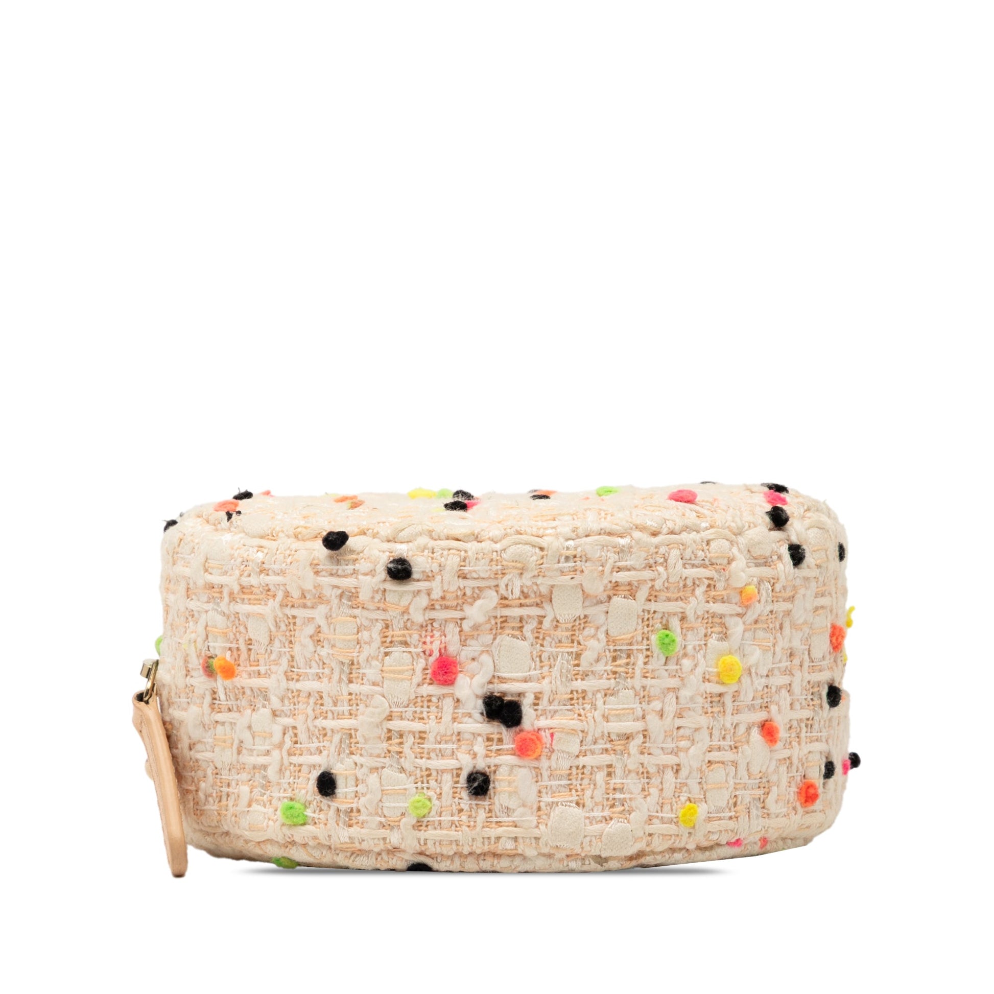 Chanel CC Quilted Tweed Round Crossbody
