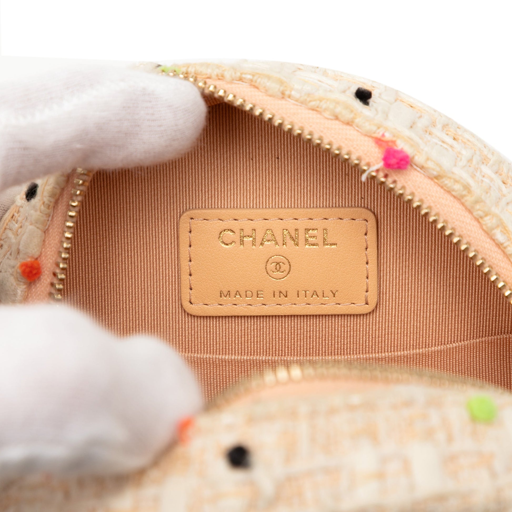 Chanel CC Quilted Tweed Round Crossbody