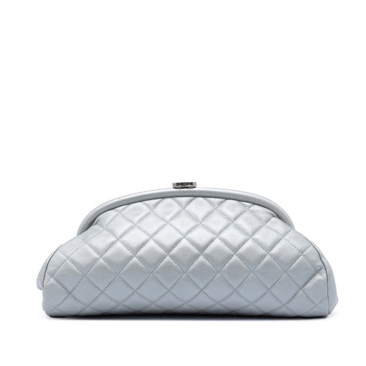 Chanel Quilted Lambskin Timeless Kisslock Clutch