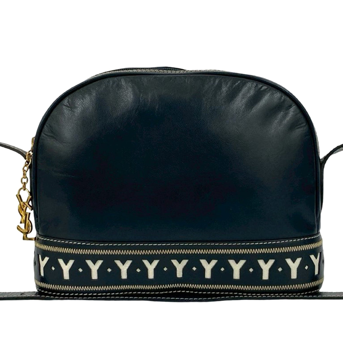 Saint Laurent Leather Y Cutout Crossbody