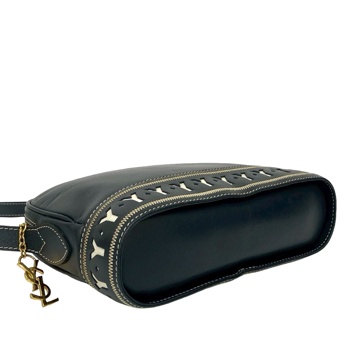 Saint Laurent Leather Y Cutout Crossbody