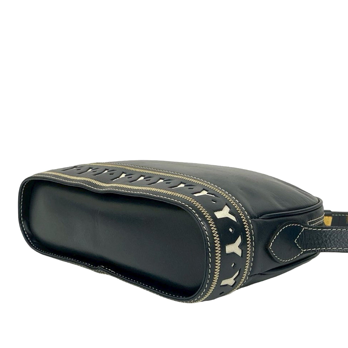Saint Laurent Leather Y Cutout Crossbody