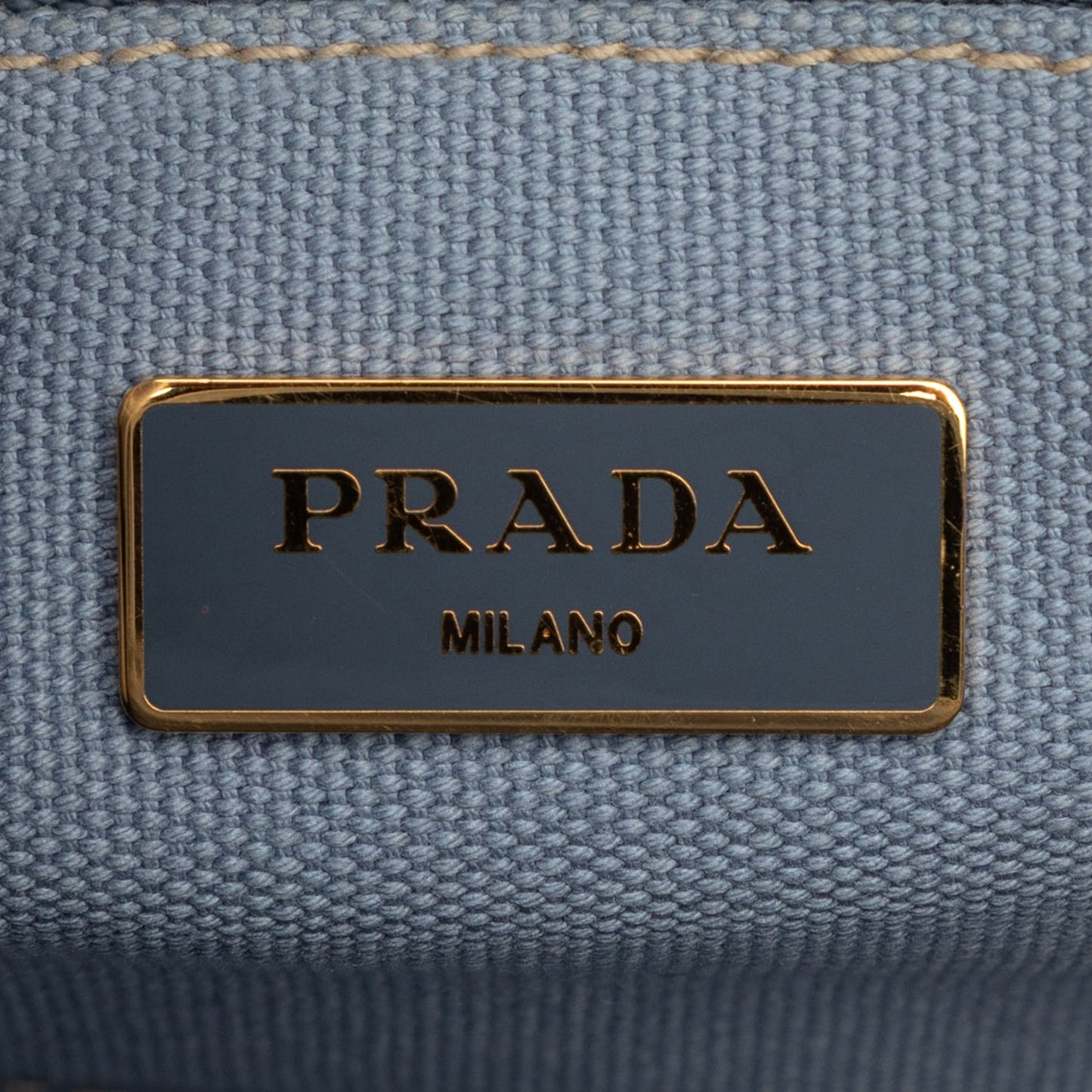 Prada Small Canvas Canapa Logo Satchel