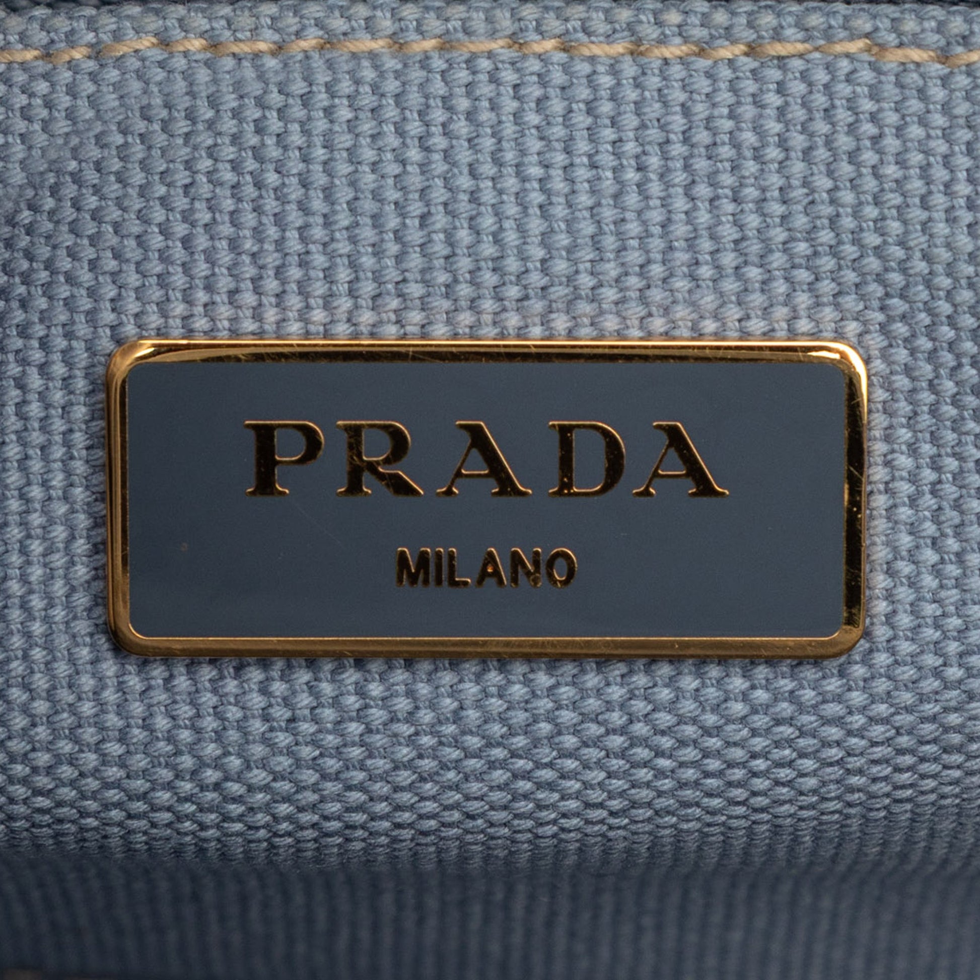 Prada Small Canvas Canapa Logo Satchel
