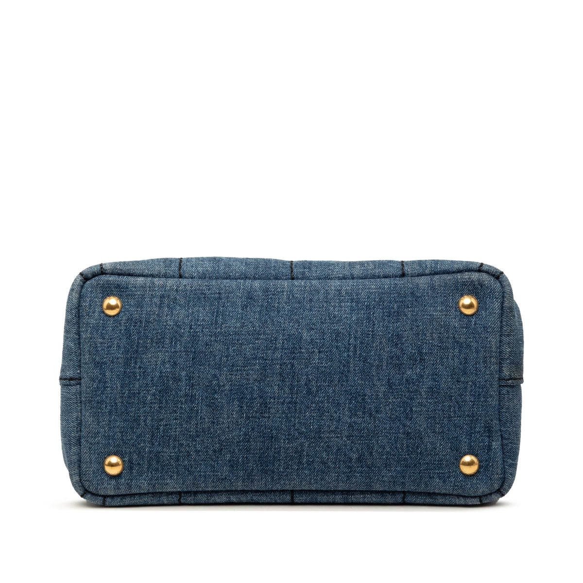 Prada Small Denim Canapa Logo Tote