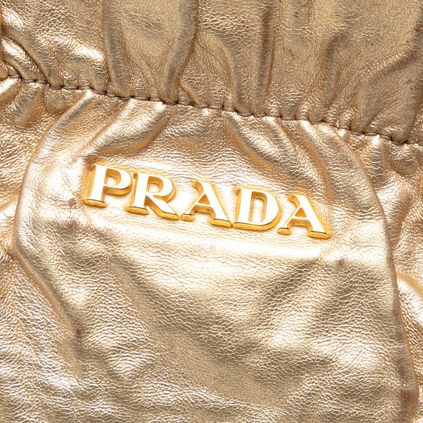 Prada Metallic Nappa Antique Bow Satchel