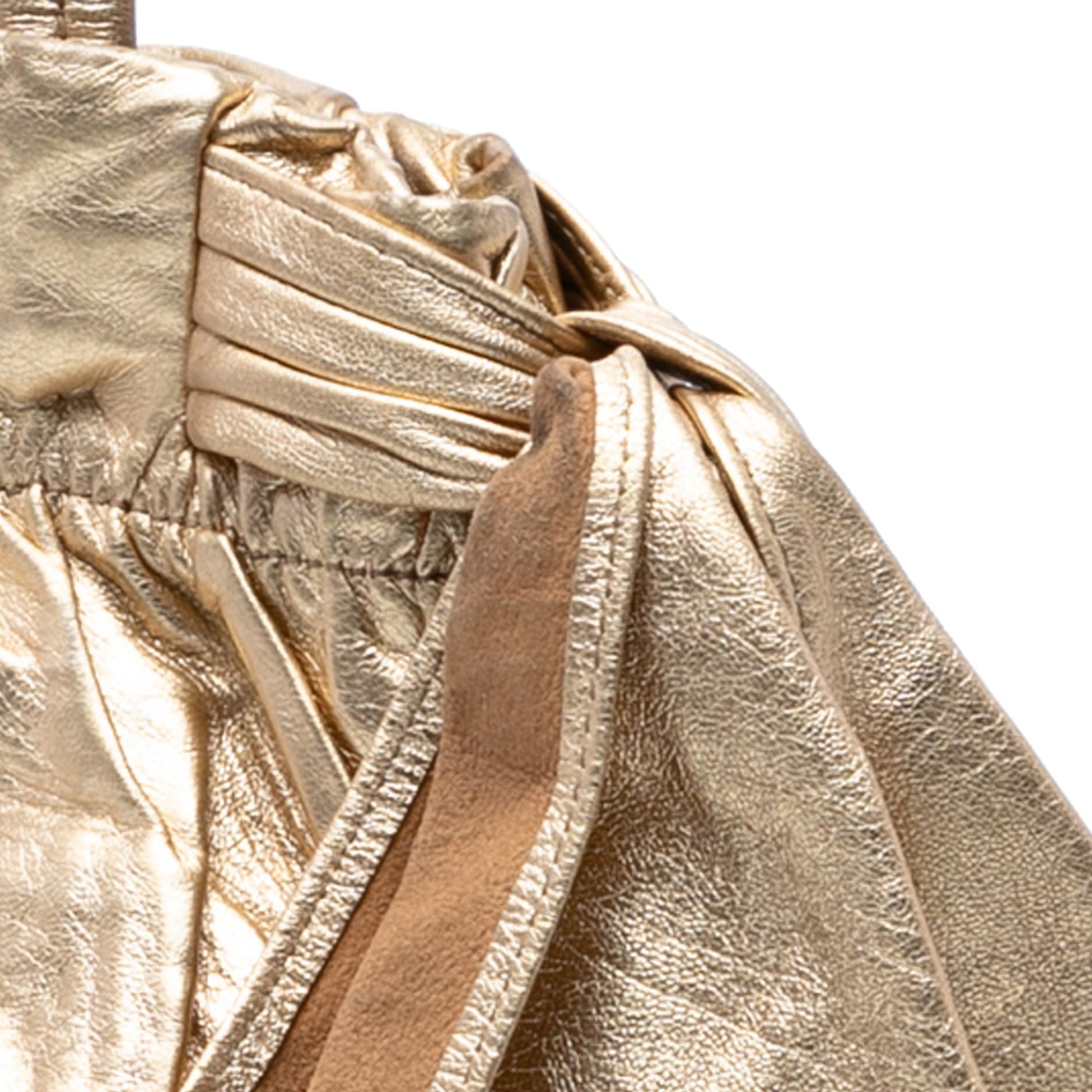 Prada Metallic Nappa Antique Bow Satchel