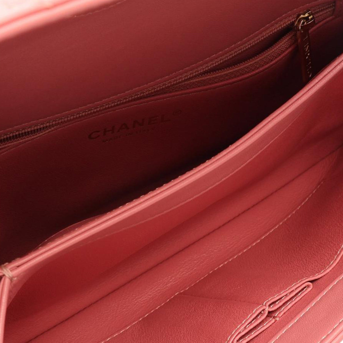 Chanel Chevron Lambskin Trendy CC Flap — Pink