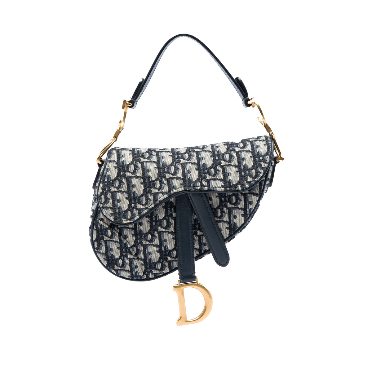 Dior Mini Oblique Canvas Saddle Bag