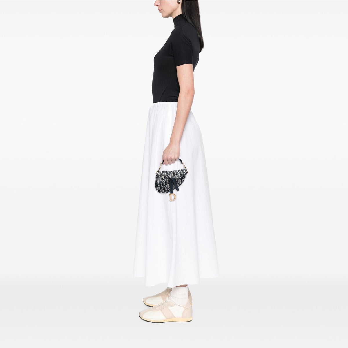 Dior Mini Oblique Canvas Saddle Bag