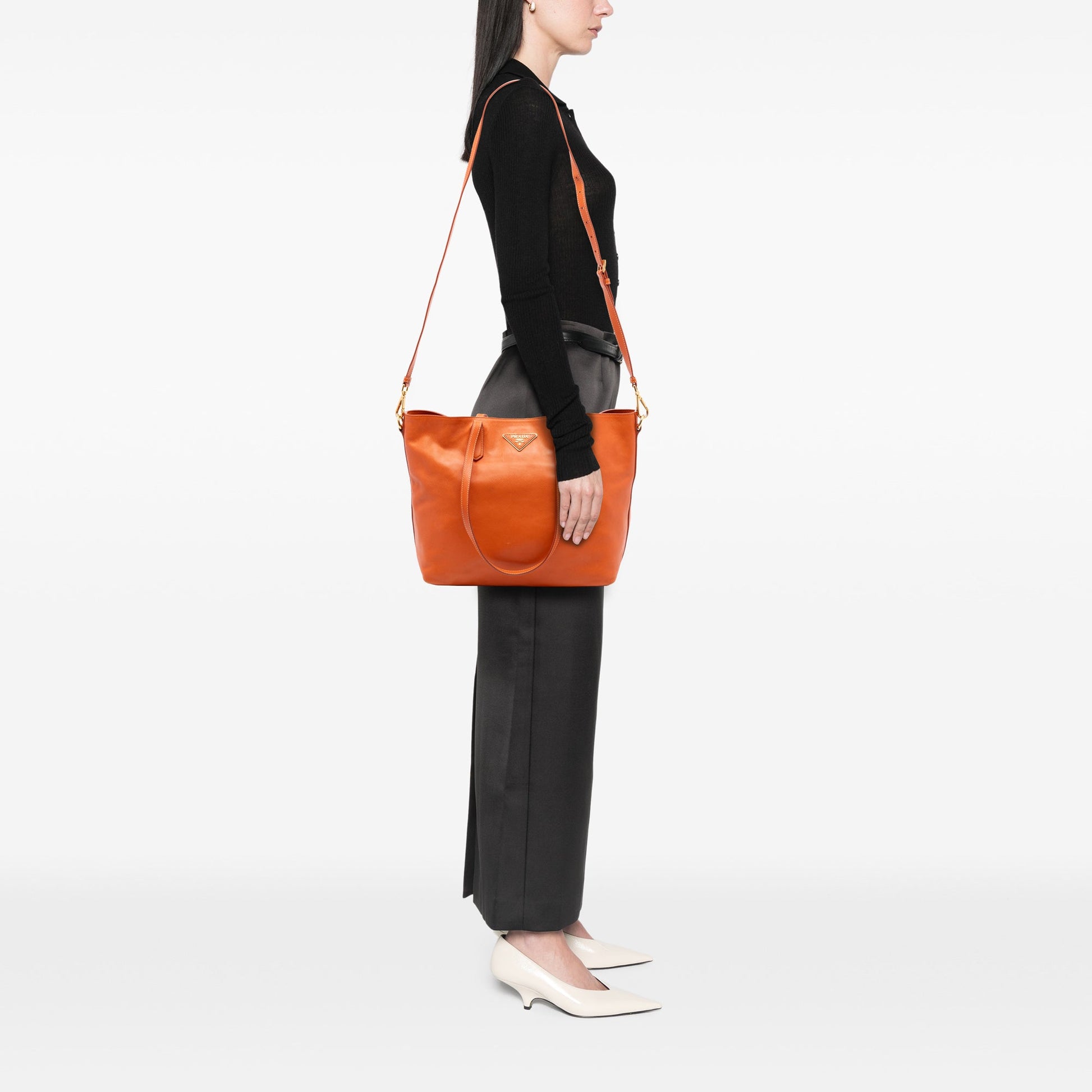Prada Saffiano Open Convertible Tote