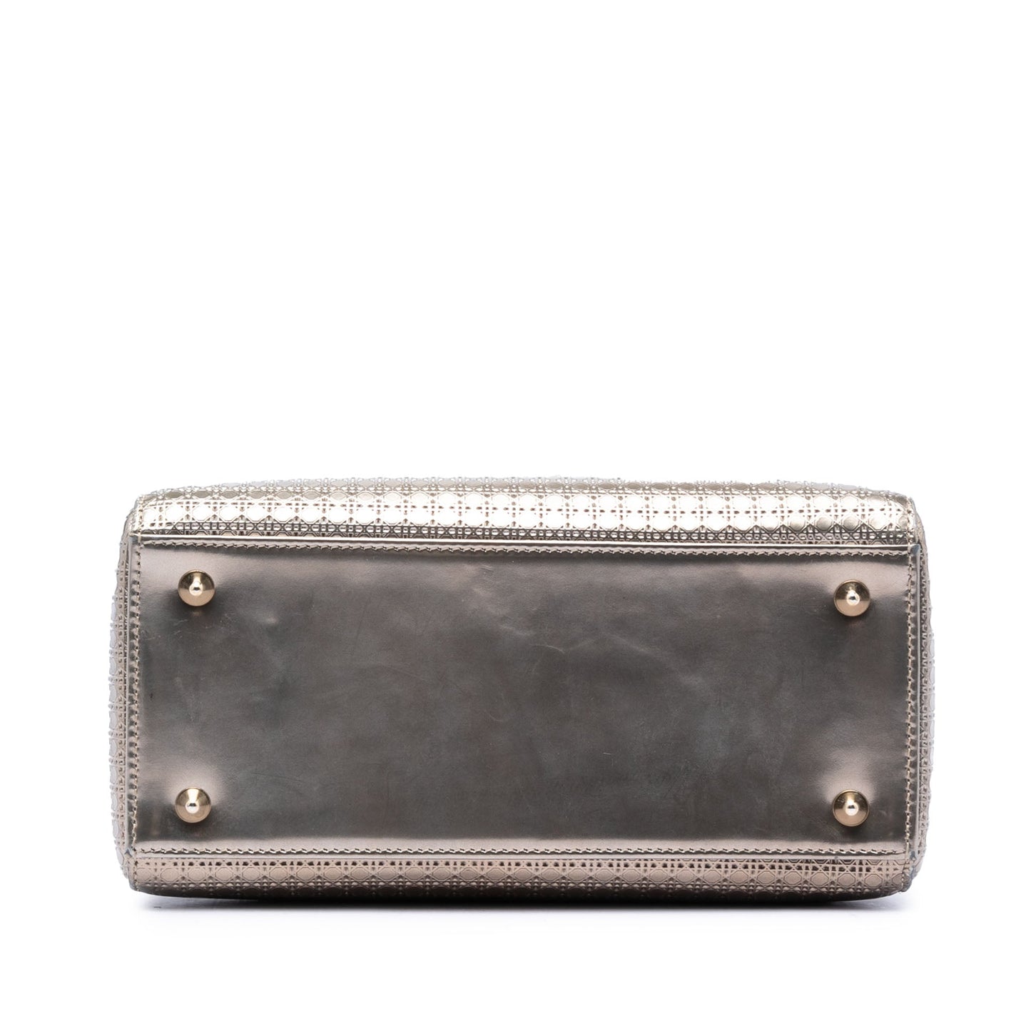 Dior Medium Metallic Patent Microcannage Lady Dior