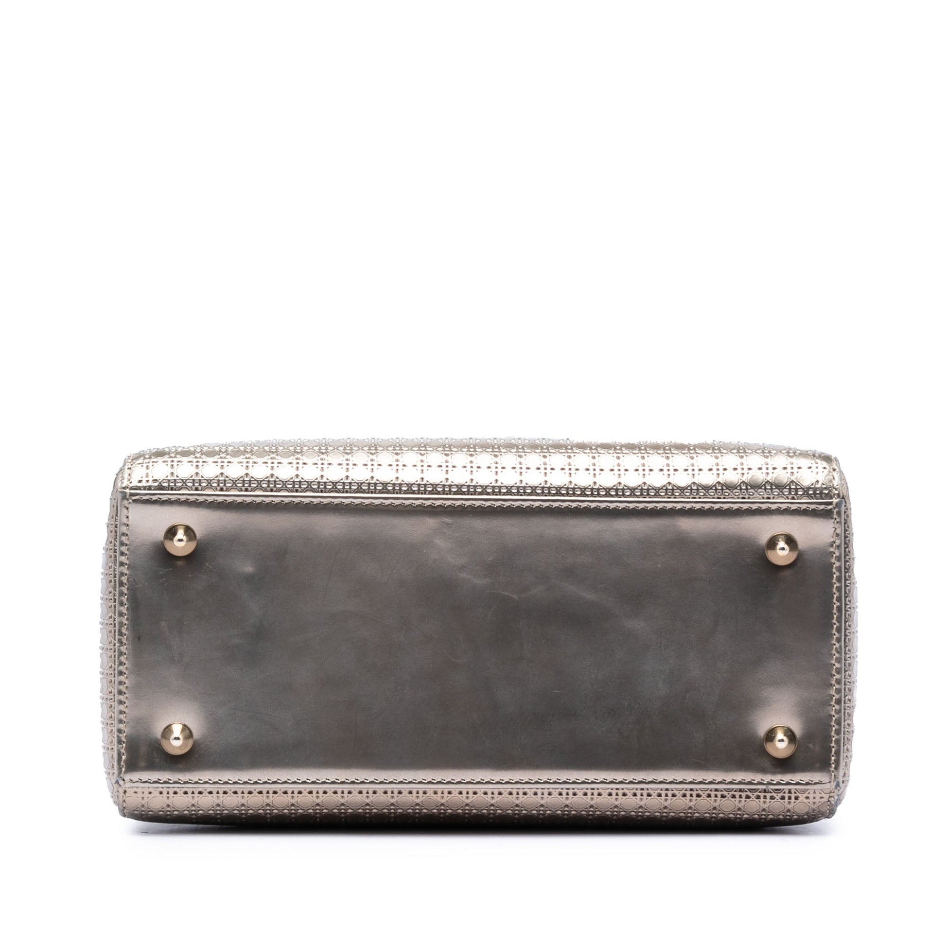 Dior Medium Metallic Patent Microcannage Lady Dior