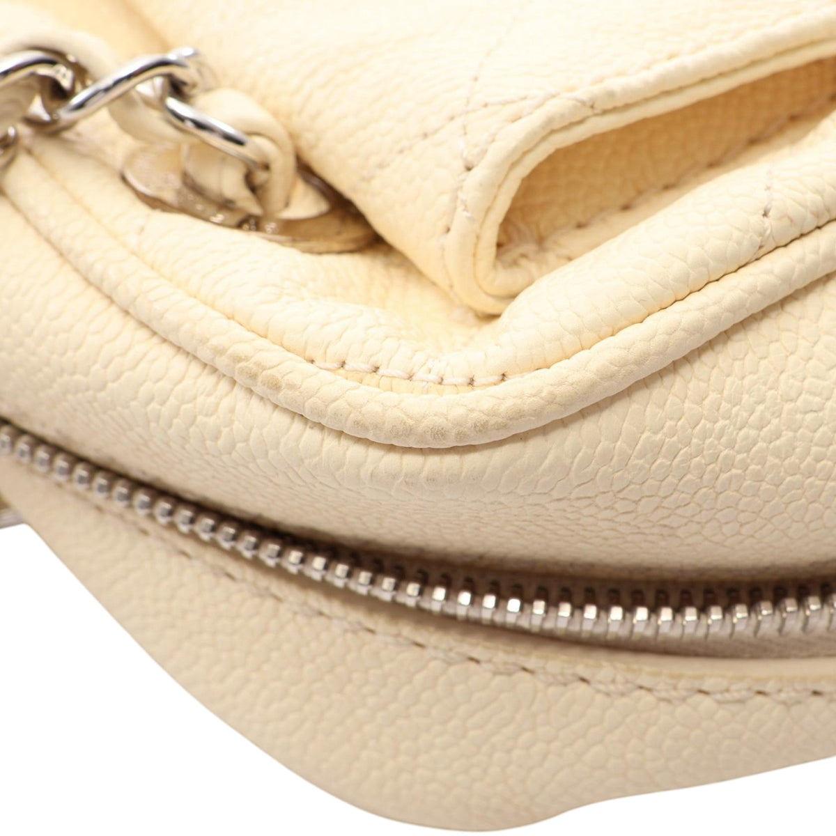 Chanel CC Quilted Caviar Bowler Bag