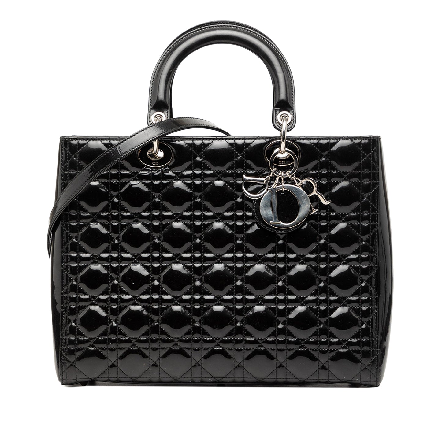 Dior Large Patent Cannage Lady Dior