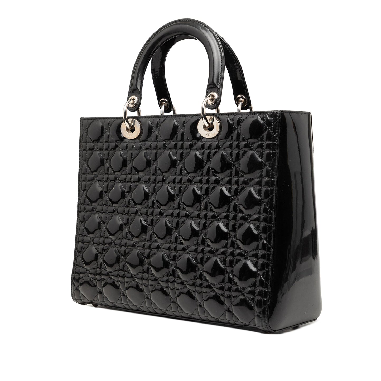 Dior Large Patent Cannage Lady Dior