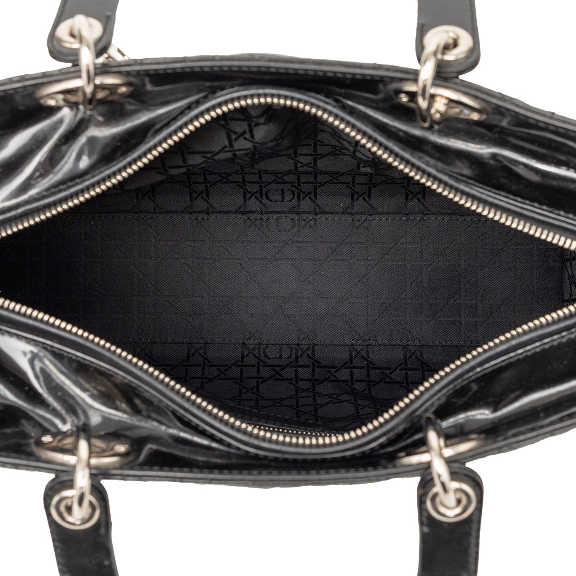 Dior Large Patent Cannage Lady Dior