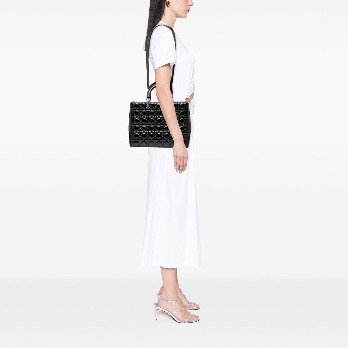 Dior Large Patent Cannage Lady Dior