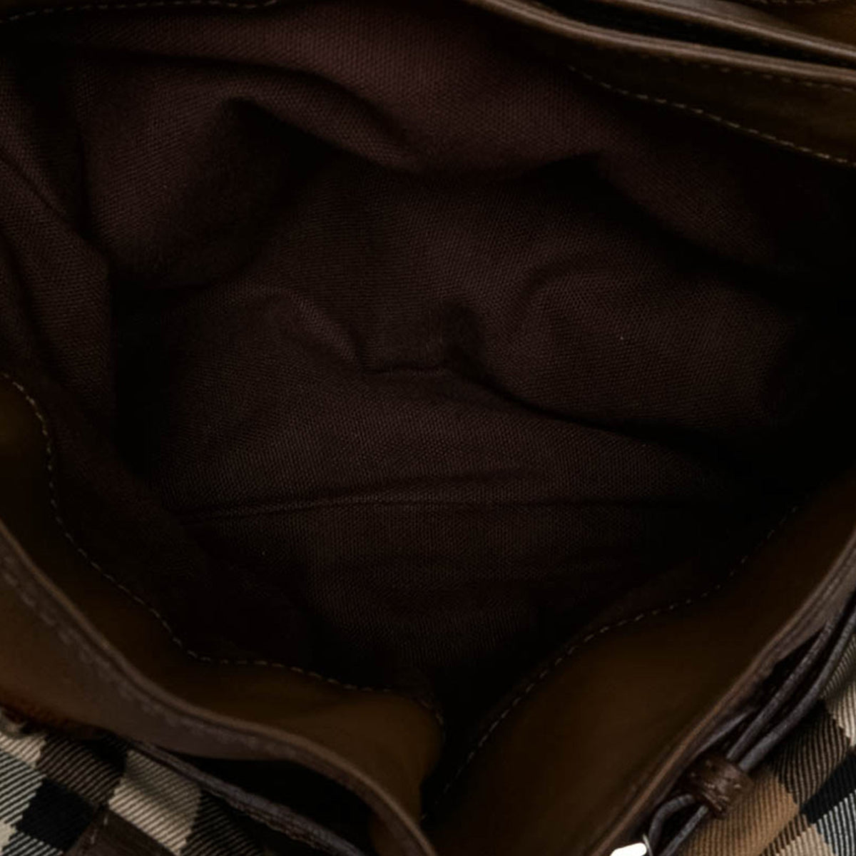Burberry House Check Canvas and Calfskin Bromley Satchel — Beige