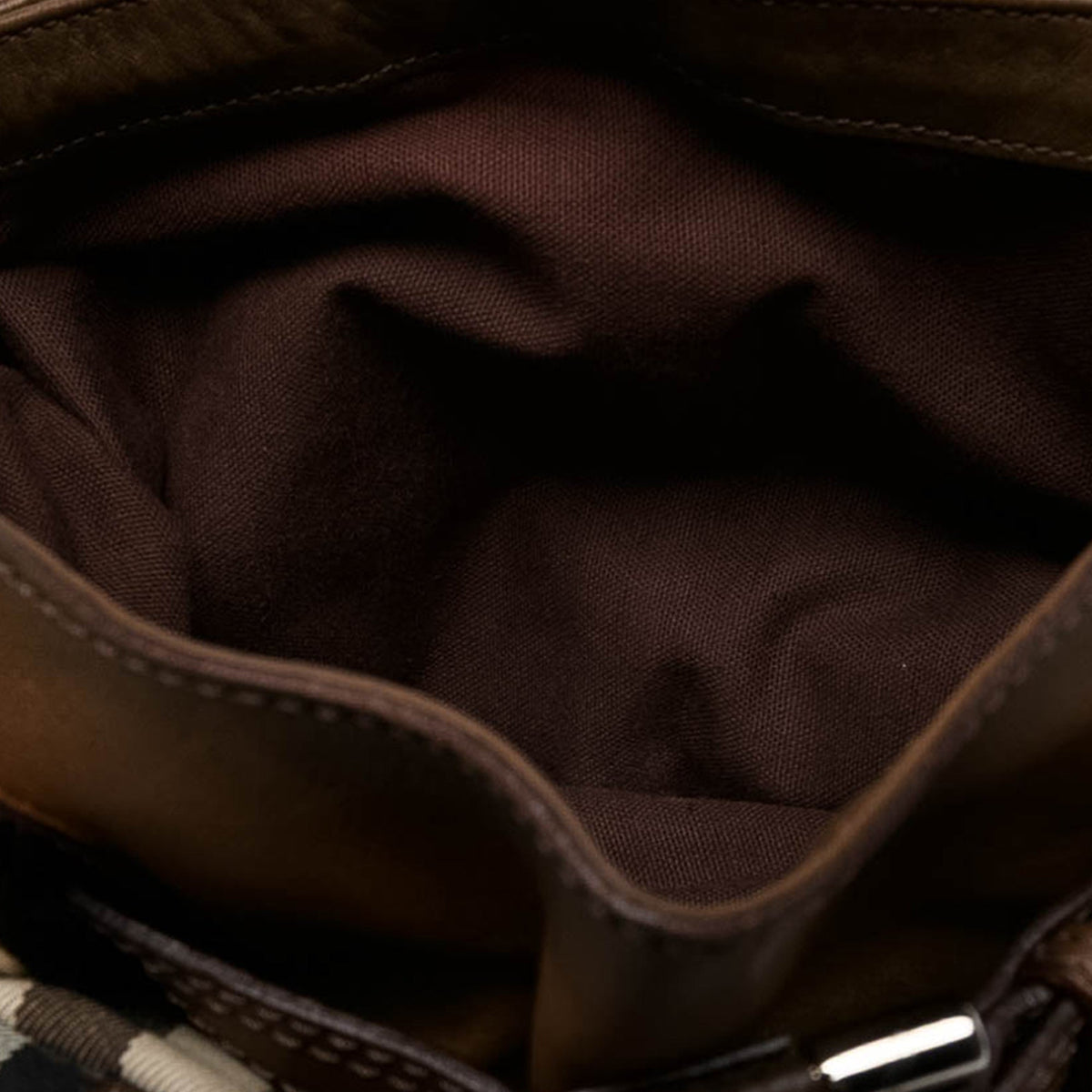 Burberry House Check Canvas and Calfskin Bromley Satchel — Beige