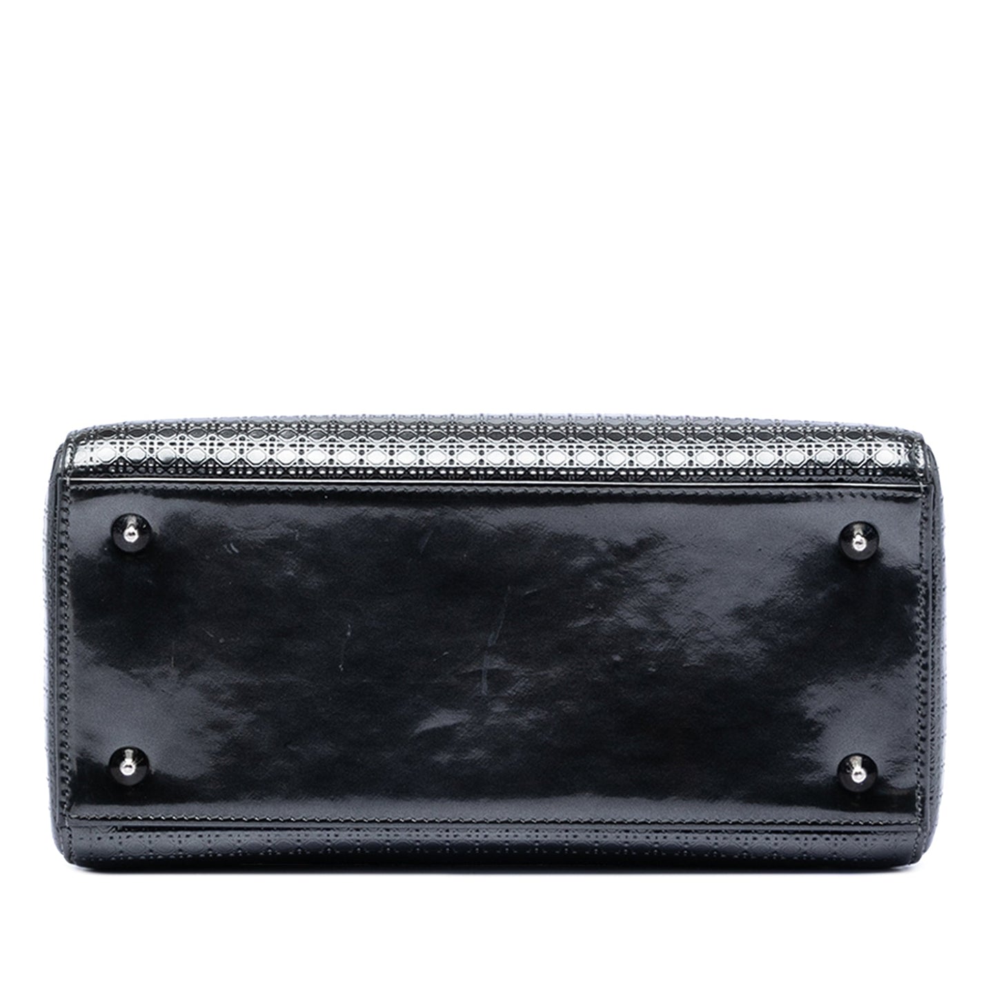 Dior Medium Metallic Patent Microcannage Lady Dior