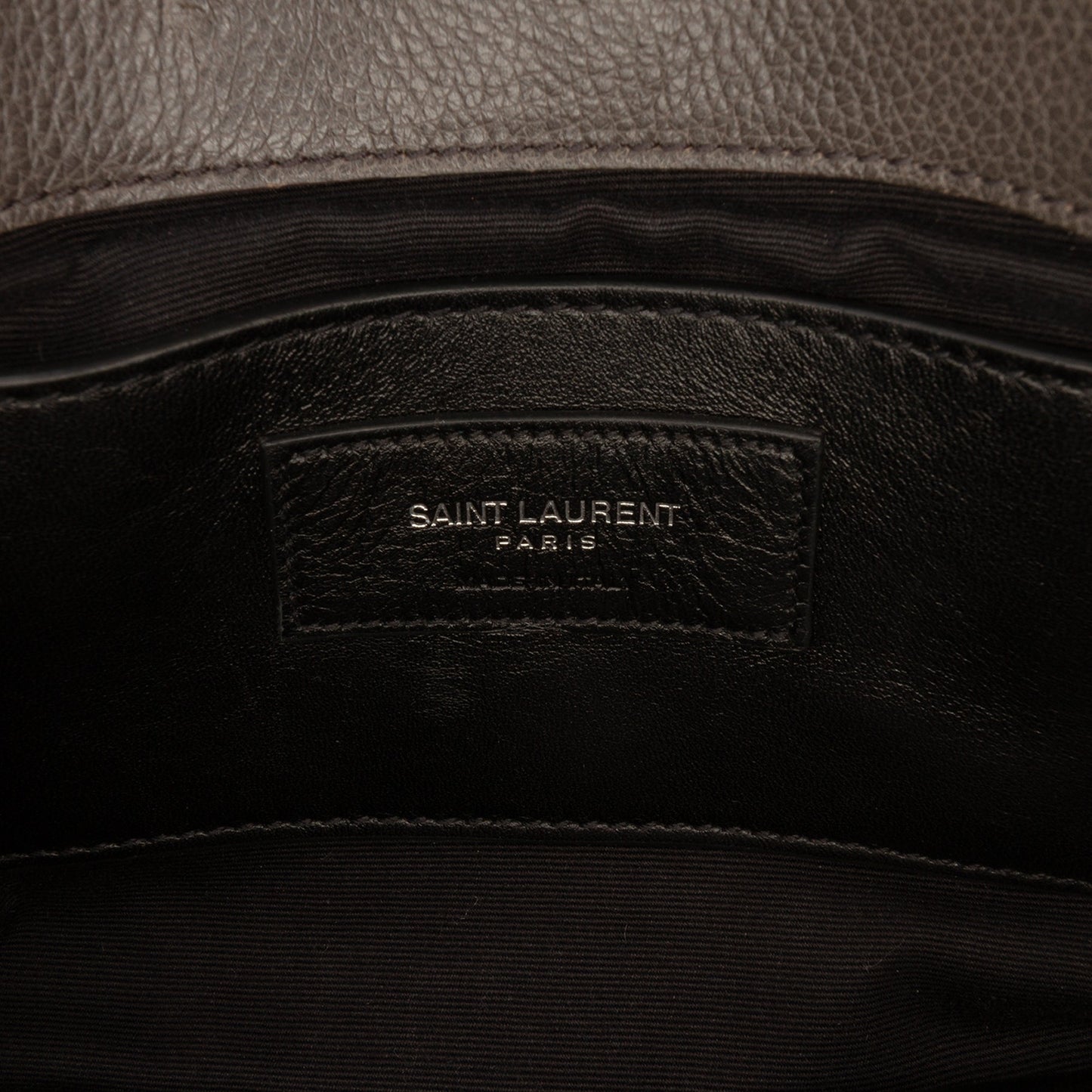 Saint Laurent Medium Chevron Sheepskin Monogram College Satchel