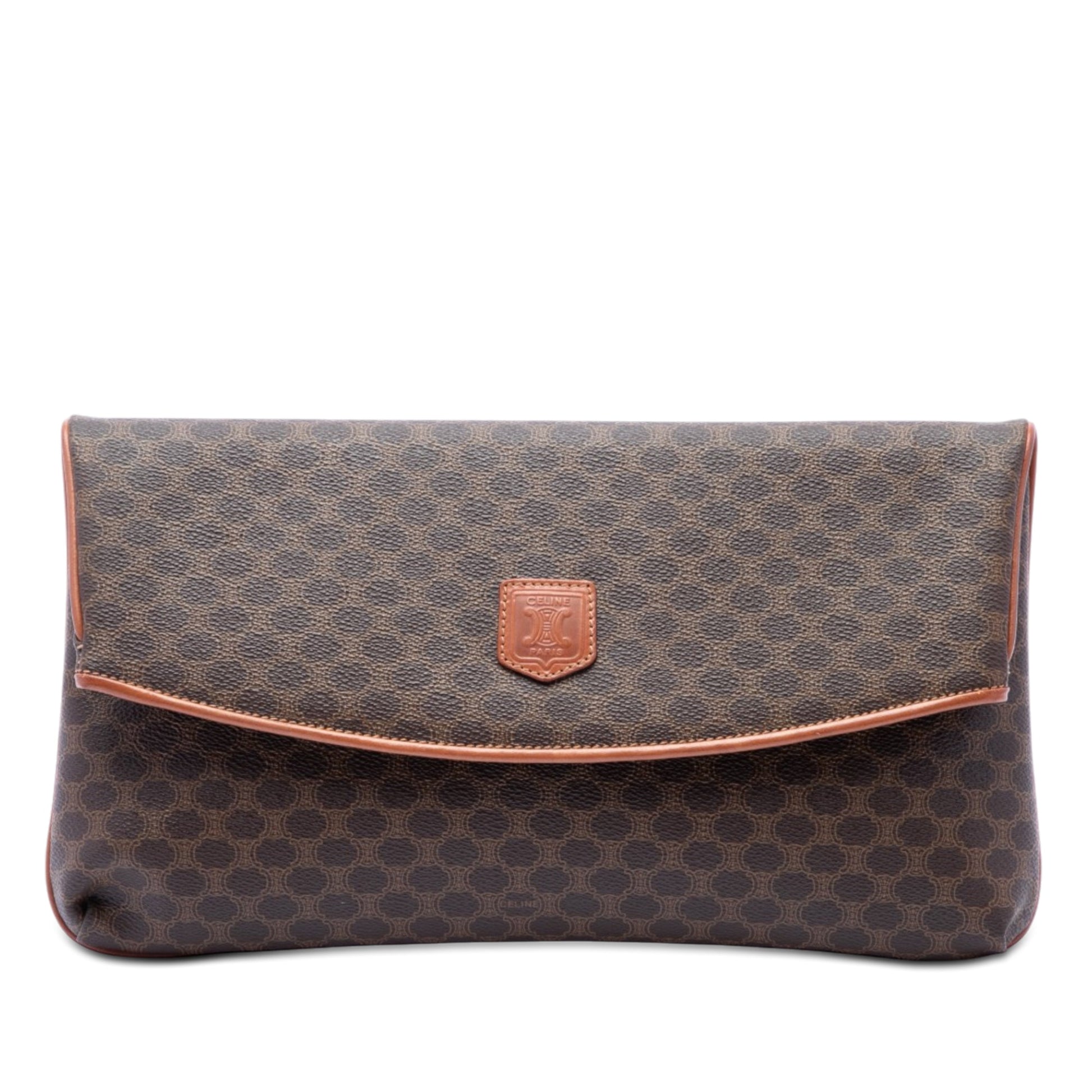 Celine Macadam Coated Canvas Clutch
