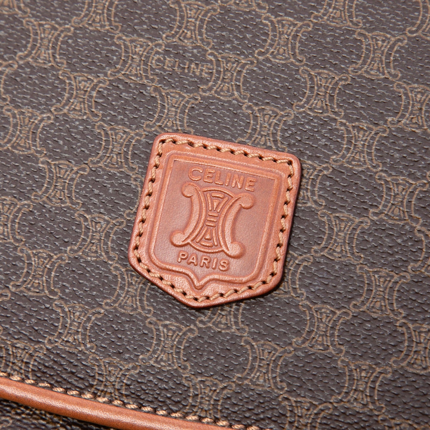Celine Macadam Coated Canvas Clutch