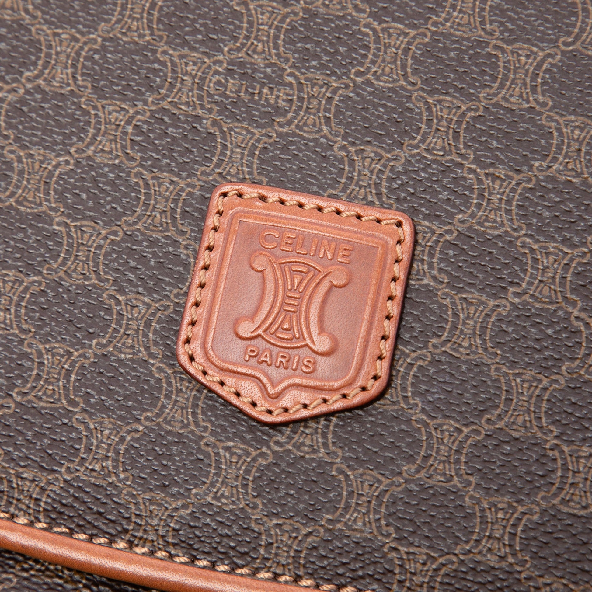 Celine Macadam Coated Canvas Clutch