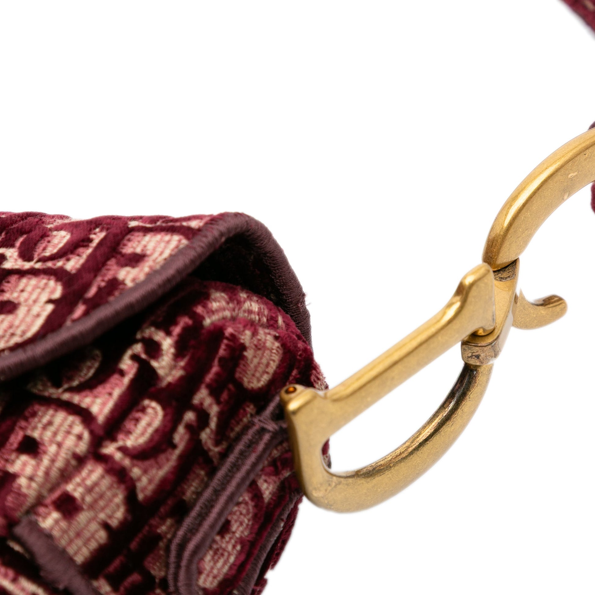 Dior Oblique Velvet Embroidered Saddle Bag
