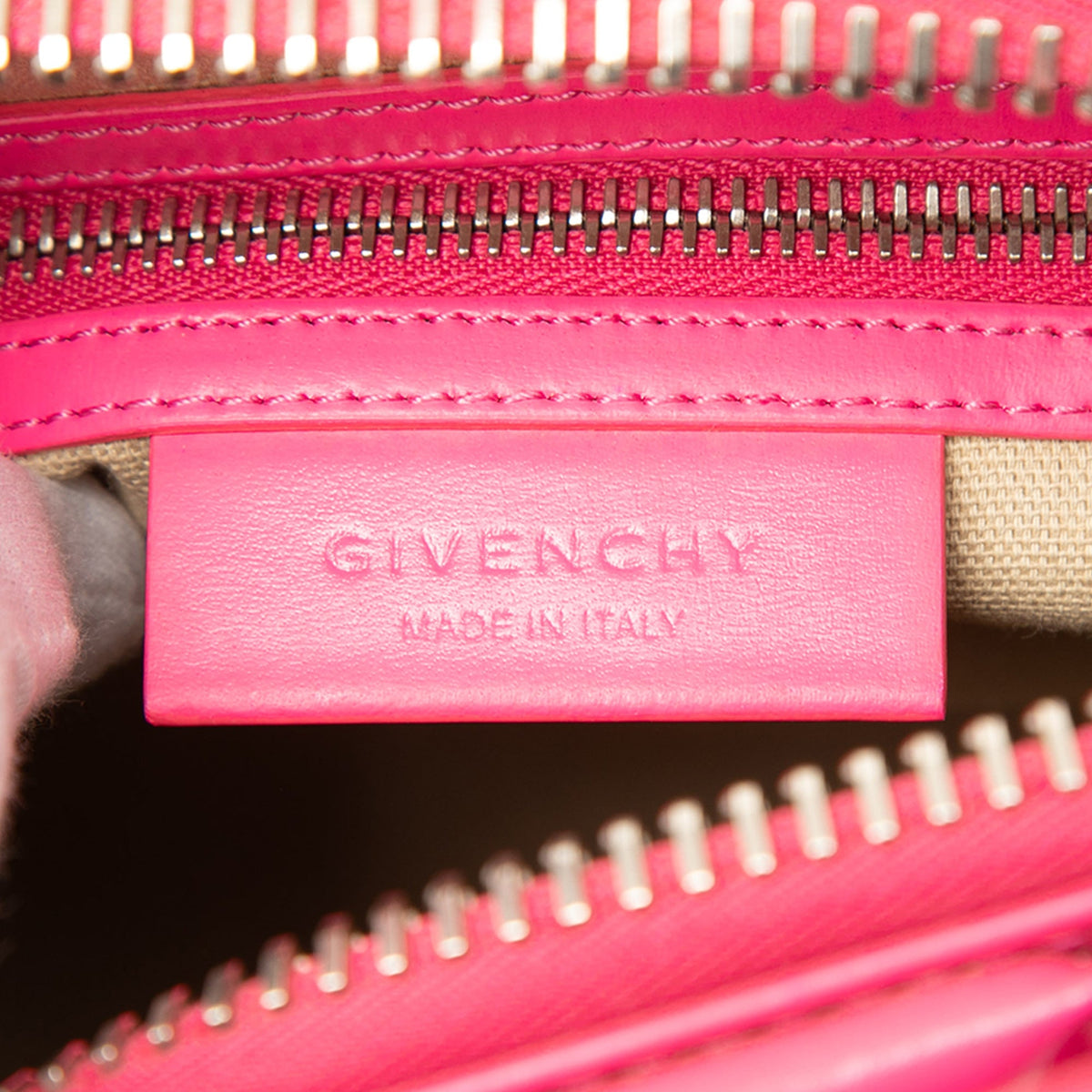 Givenchy Mini Shiny Lord Calfskin Antigona Satchel — Pink