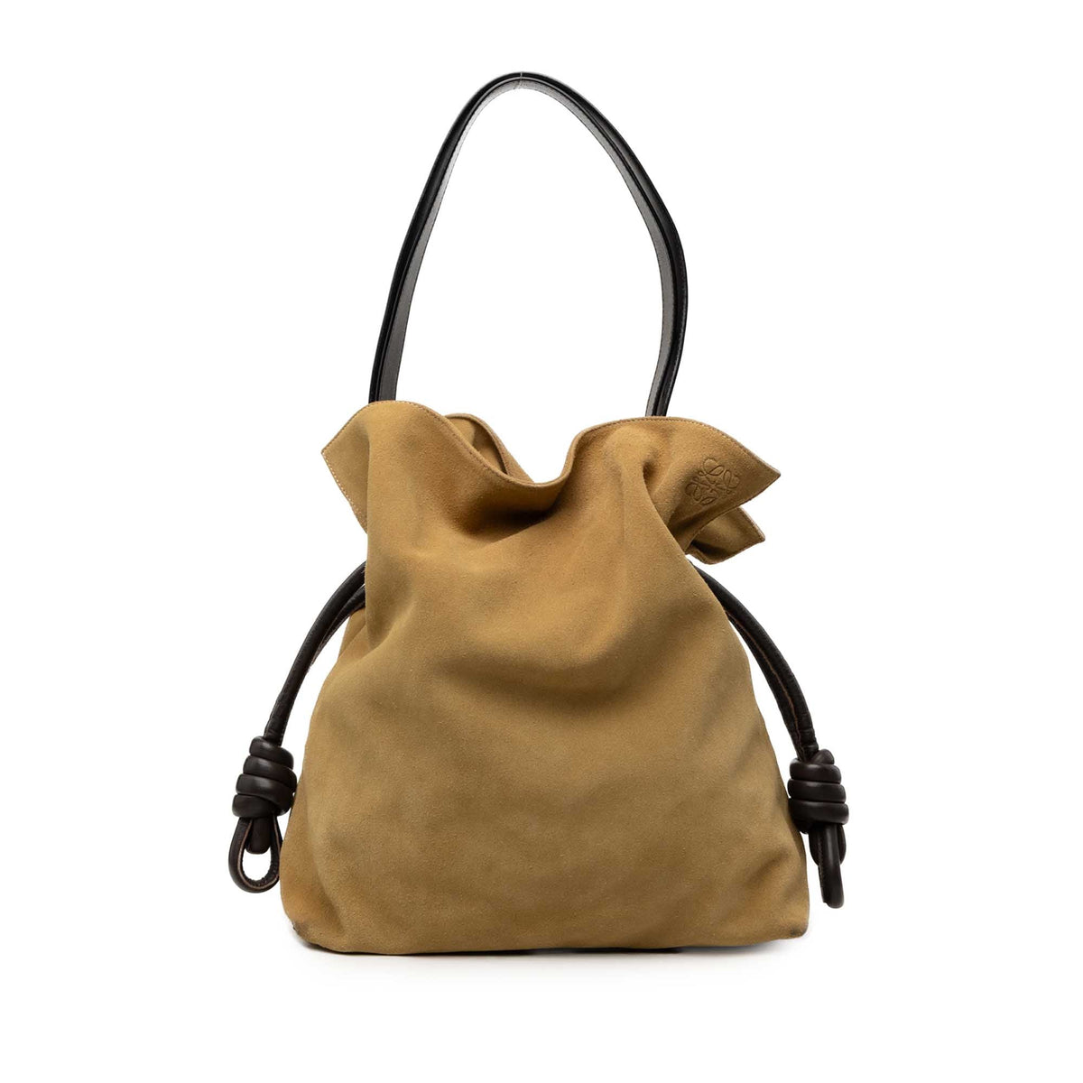 LOEWE Large Suede Flamenco Knot Tote