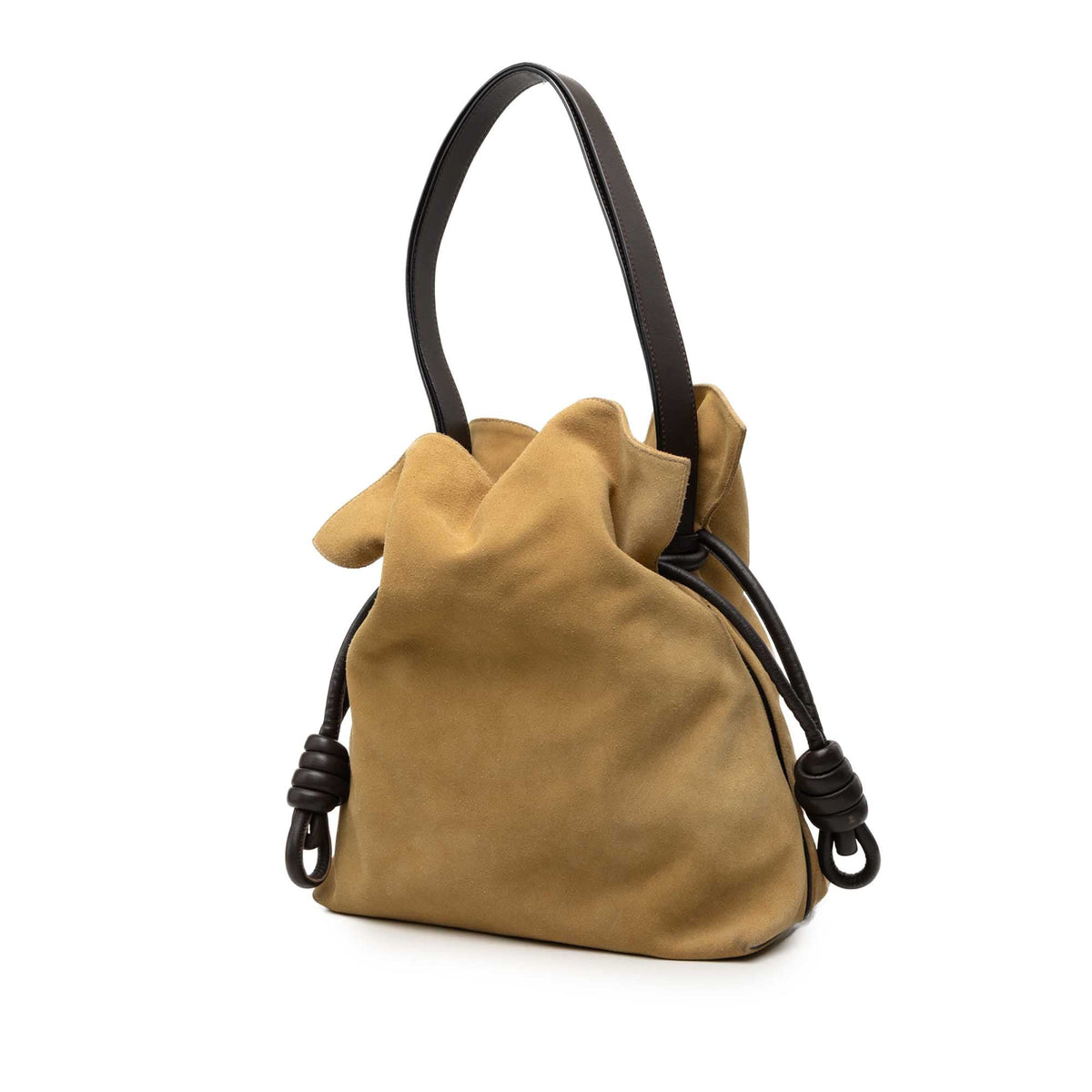LOEWE Large Suede Flamenco Knot Tote