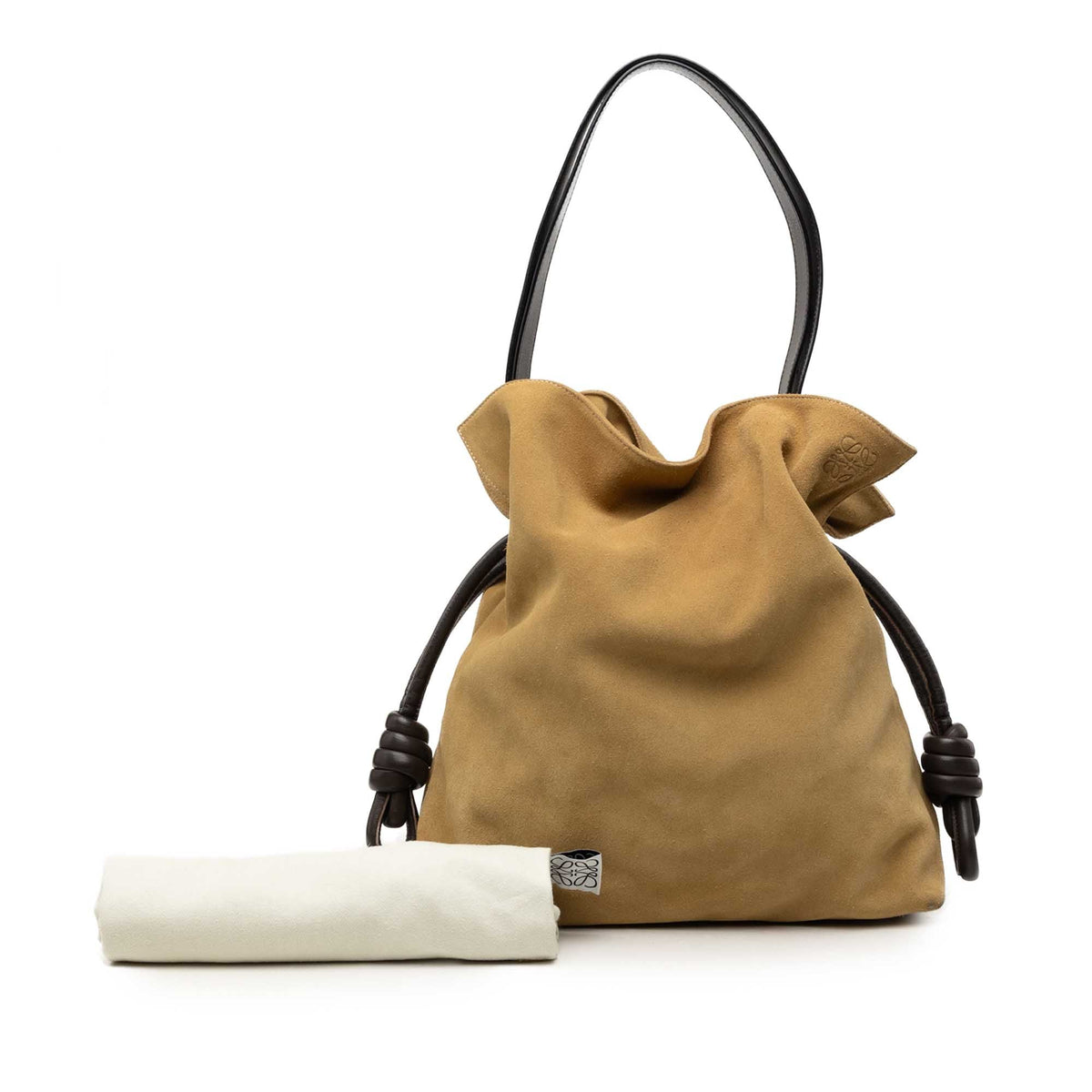 LOEWE Large Suede Flamenco Knot Tote