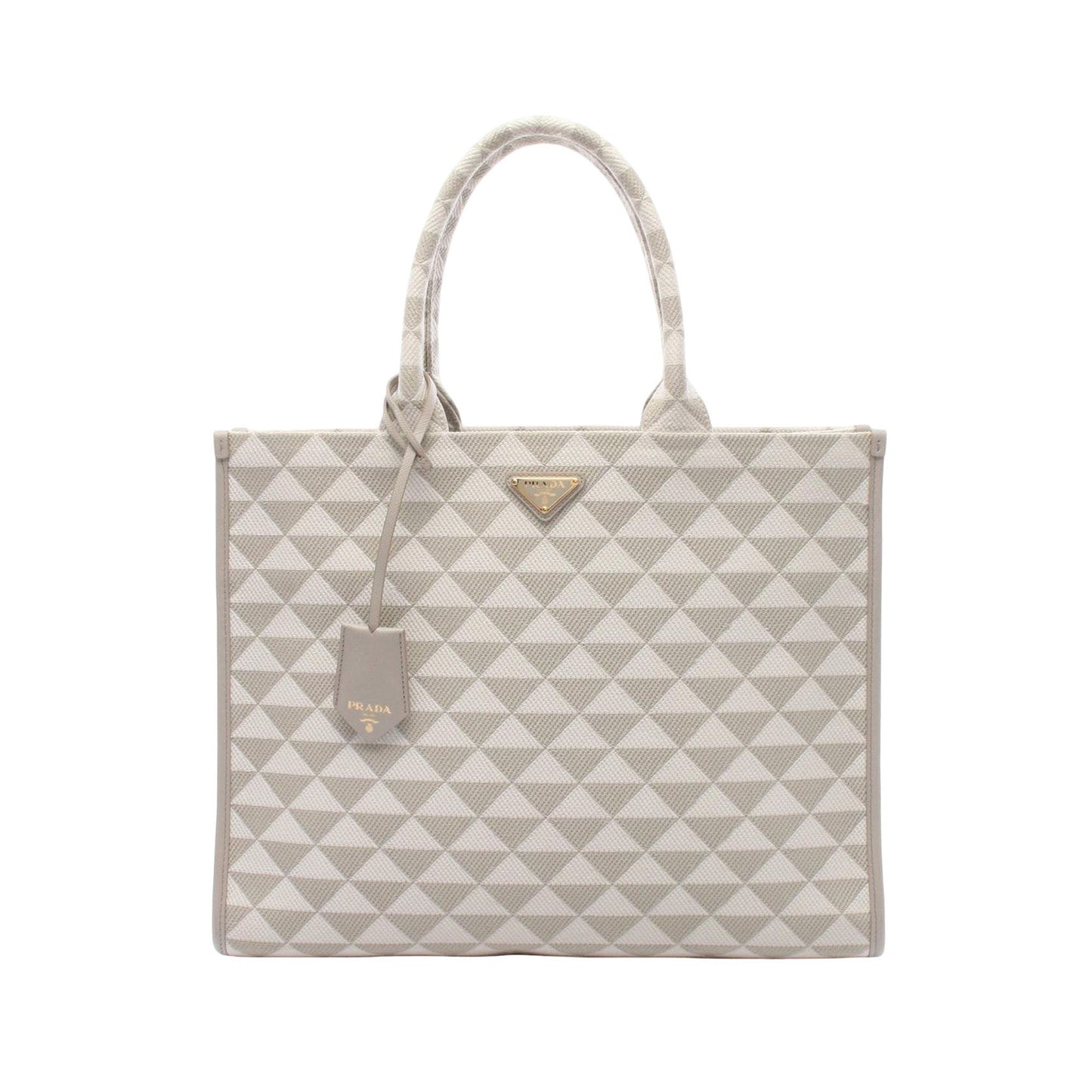 Prada Large Triangolo Jacquard Symbole Tote