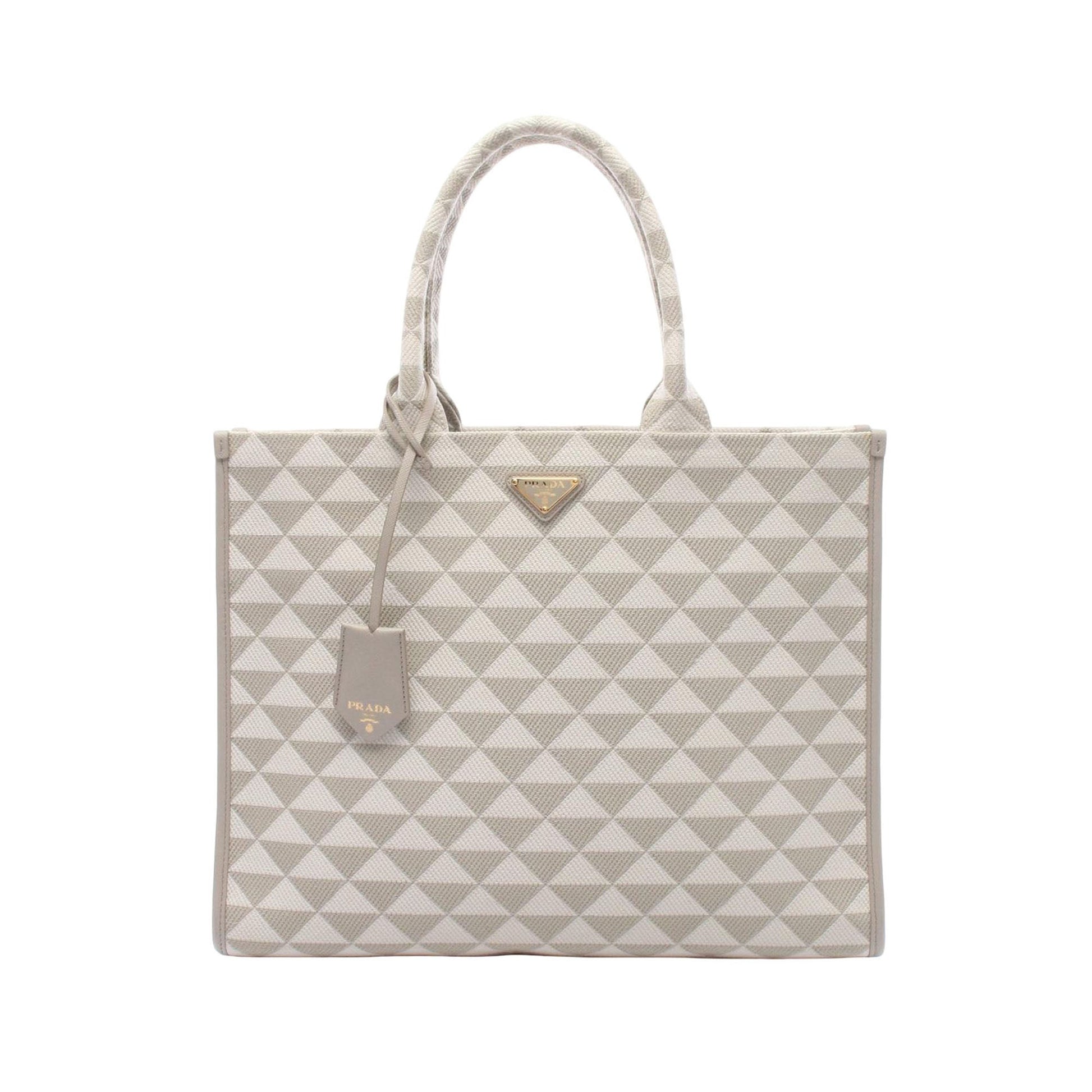 Prada Large Triangolo Jacquard Symbole Tote