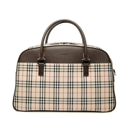 Burberry House Check Canvas Satchel