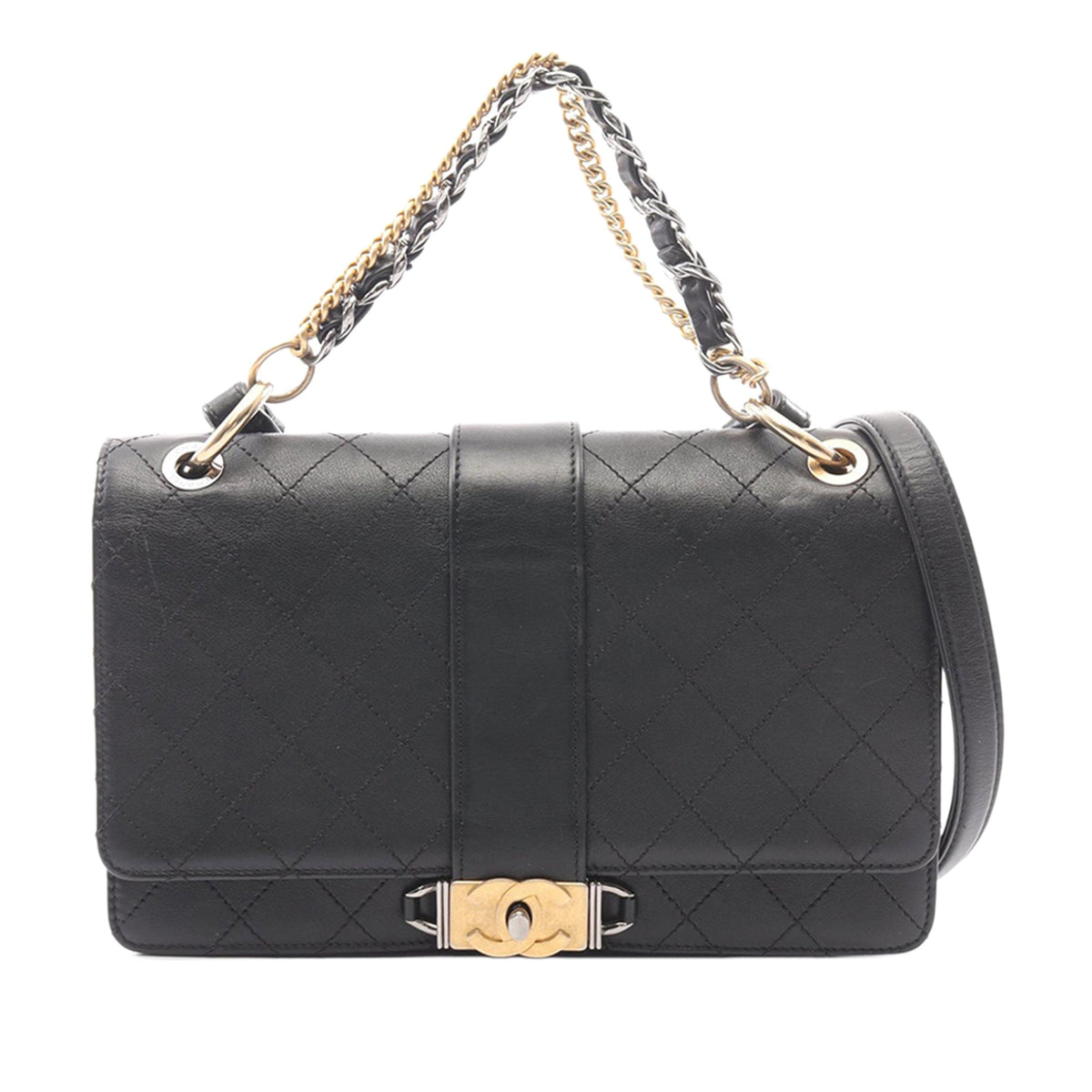 Chanel Stitched Calfskin Multi Chain Flap