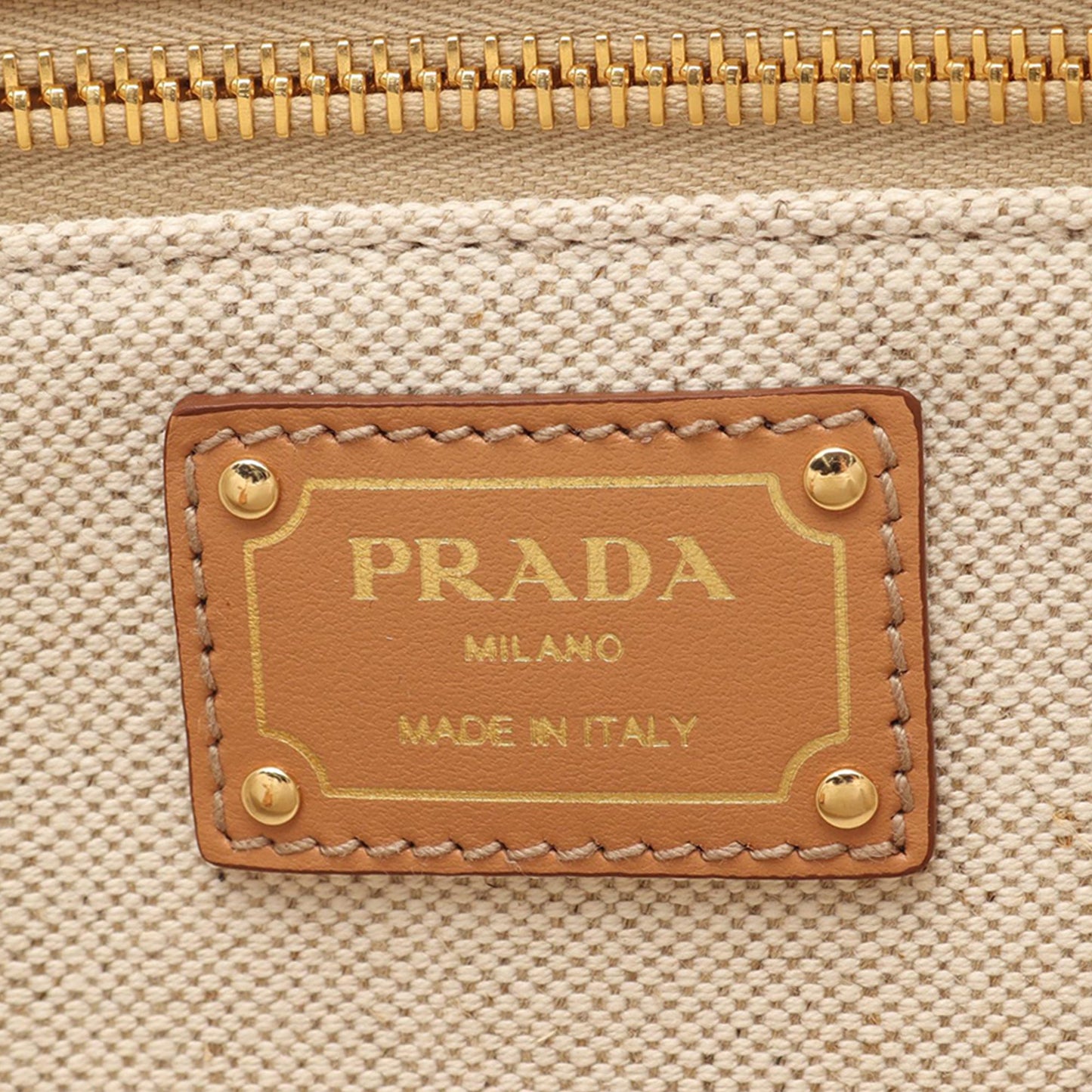 Prada Linen Blend Jardiniere Tote